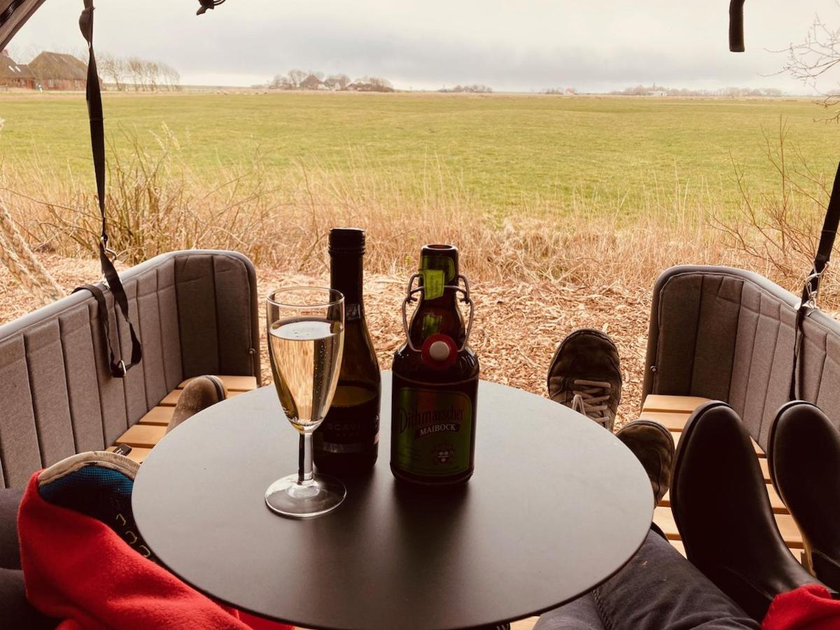 Hof Steinhuetten Schlafstrandkorb Westerhever Kültér fotó